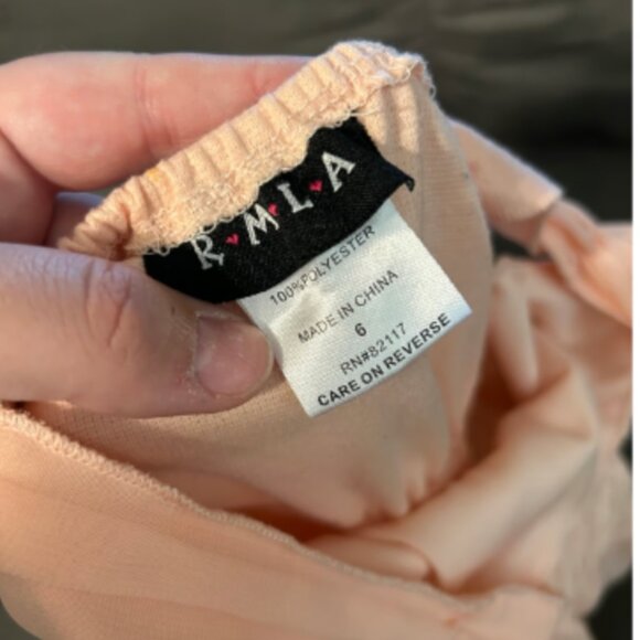 RMLA Brand Dress Kids Size 6 Pink Peach Color - Picture 5 of 5